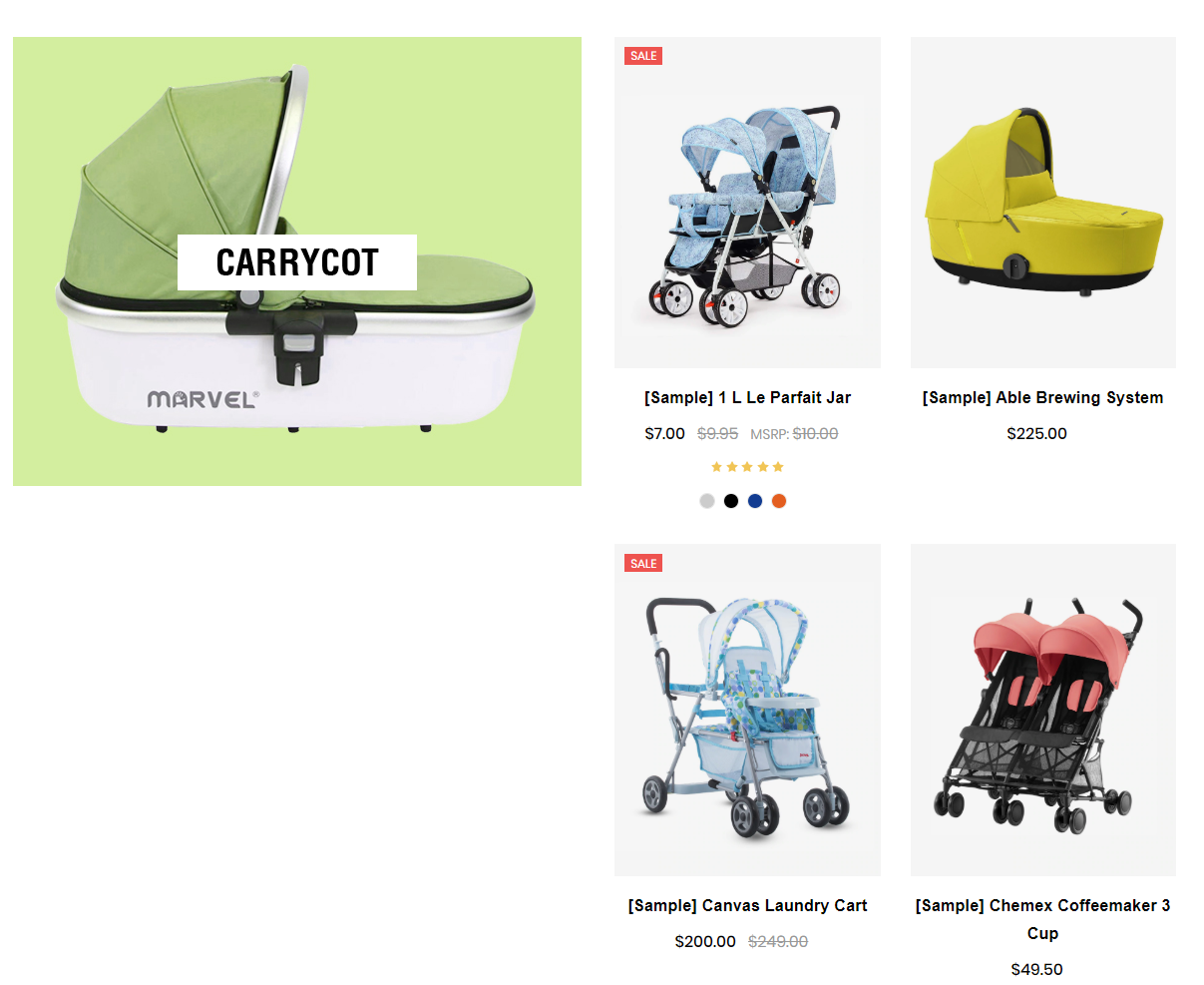 Strollers Products By Category Two Section